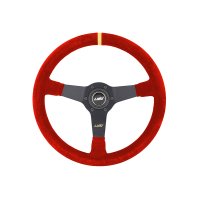Luisi Mirage Corsa Sportlenkrad, 35cm, Wildleder Rot,...